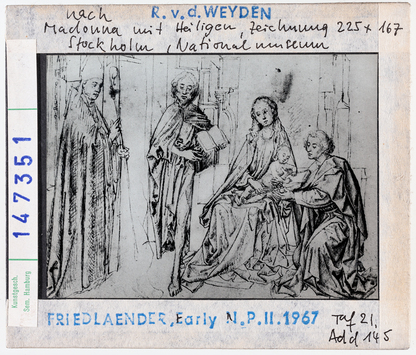 Vorschaubild Rogier van der Weyden (nach): Madonna mit Heiligen. Stockholm, Nationalmuseum 